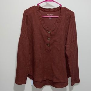 American eagle soft and sexy cozy top with buttons